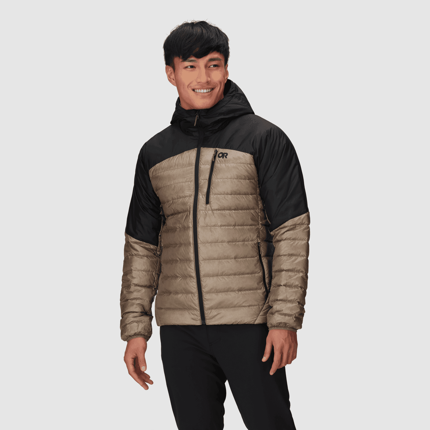 Outdoor Research Helium Down Hoodie for men with hooded lightweight down insulation